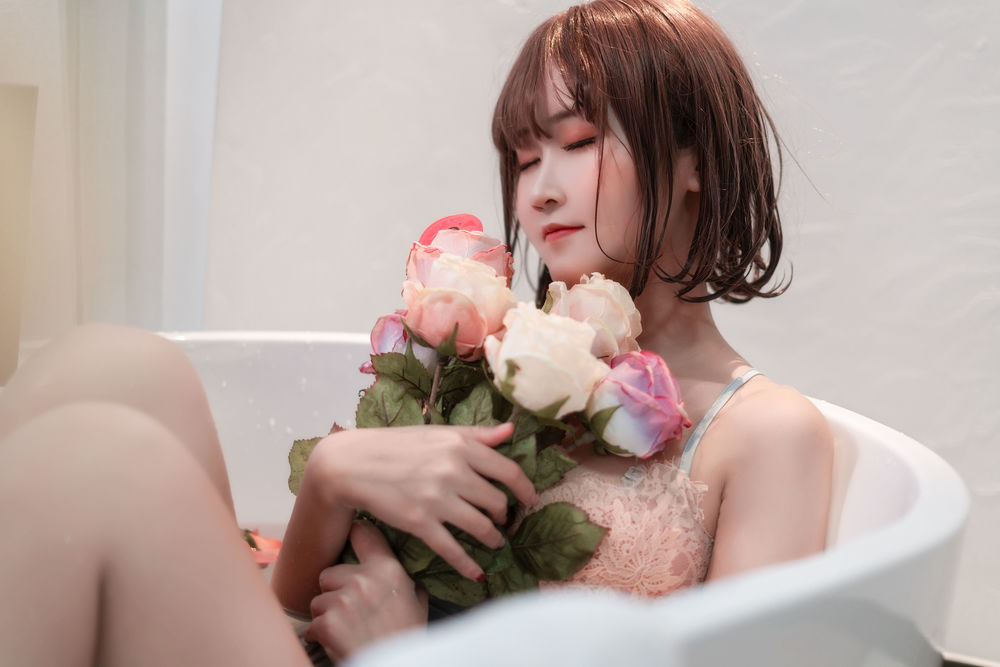 蓝睡裙 [17P]-lcoser