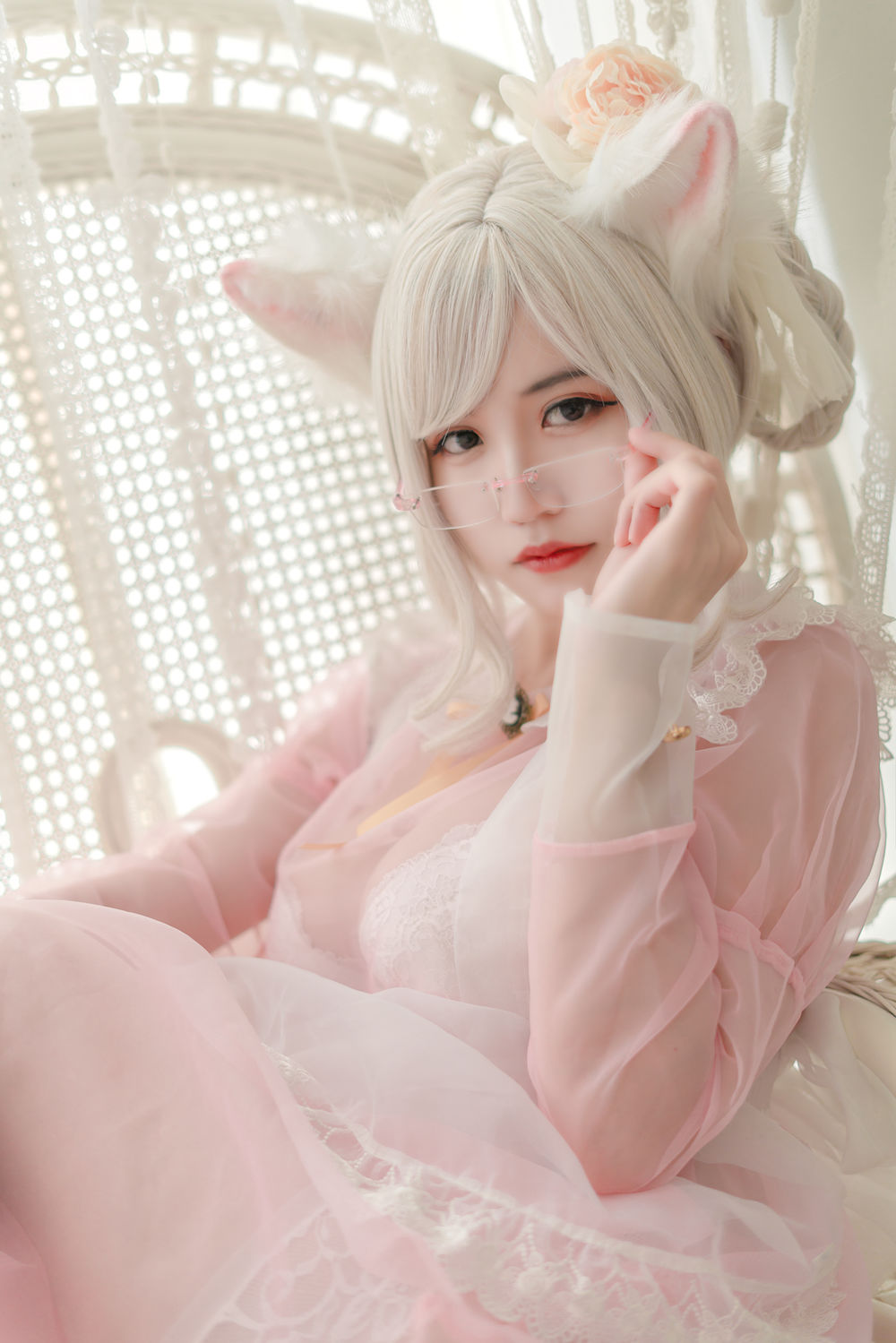 透明女仆粉色 [24P]-lcoser