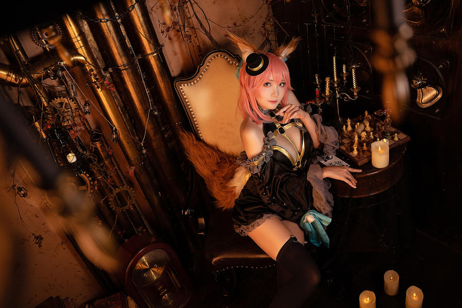 玉藻前 漆黑魔术服 [20P]-lcoser