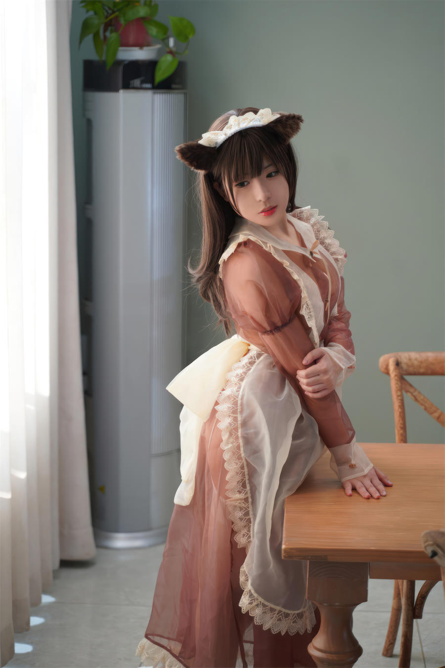 No.040 – 棕色透明女仆 [35P]-lcoser